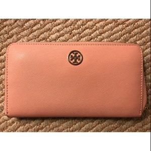 Tory Burch Continental Wallet in Light Baby Pink